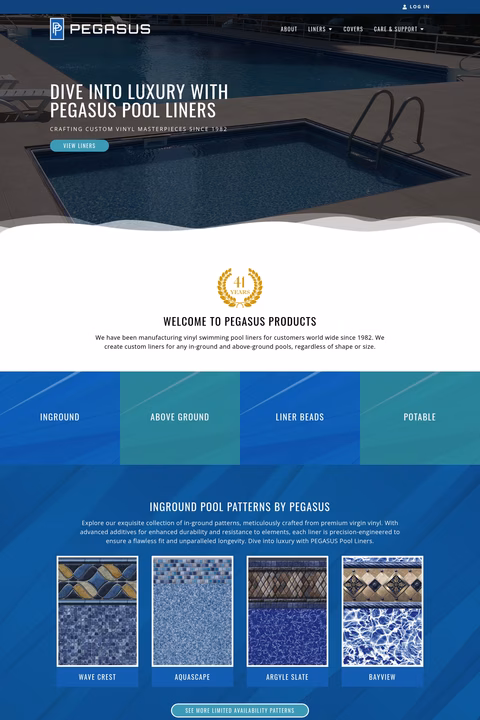 Pegasus-Products Homepage 1440px