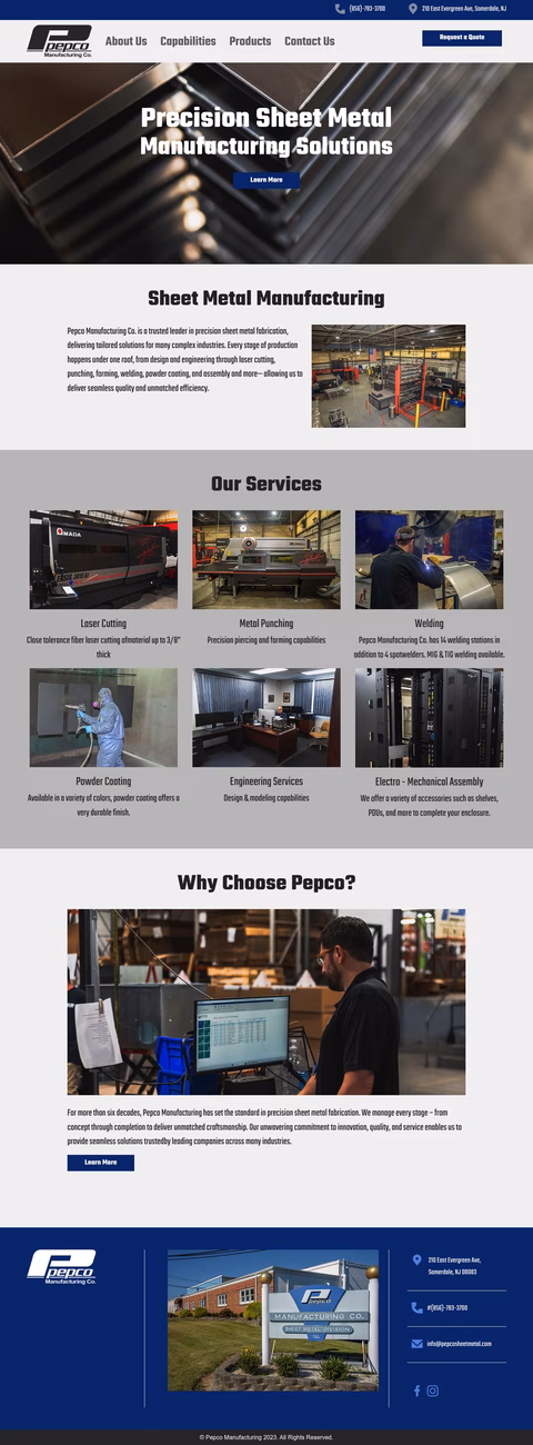 Pepco-Manufacturing-Company Homepage 1440px