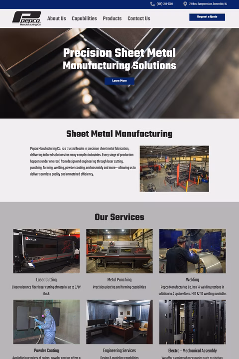 Pepco-Manufacturing-Company Homepage 1440px