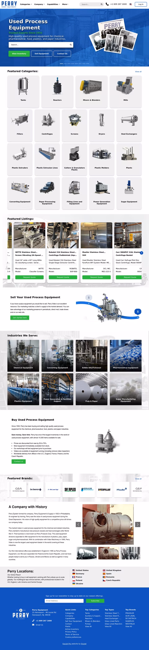 Perry-Equipment Homepage 1440px