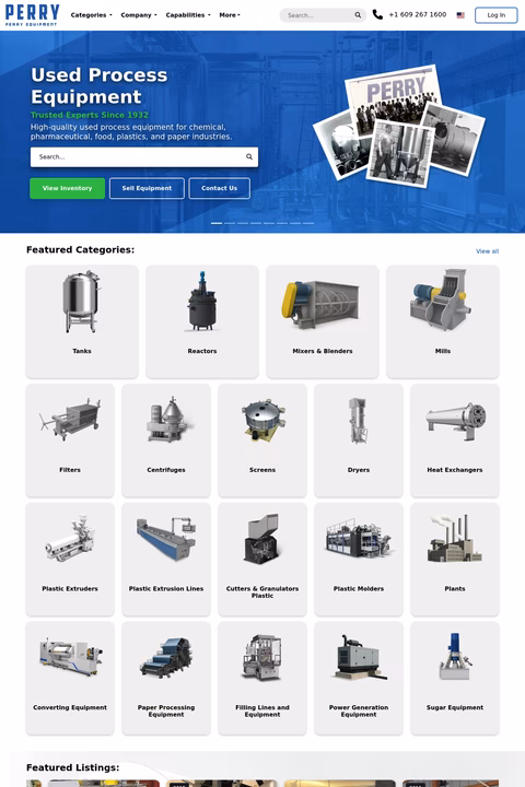 Perry-Equipment Homepage 1440px