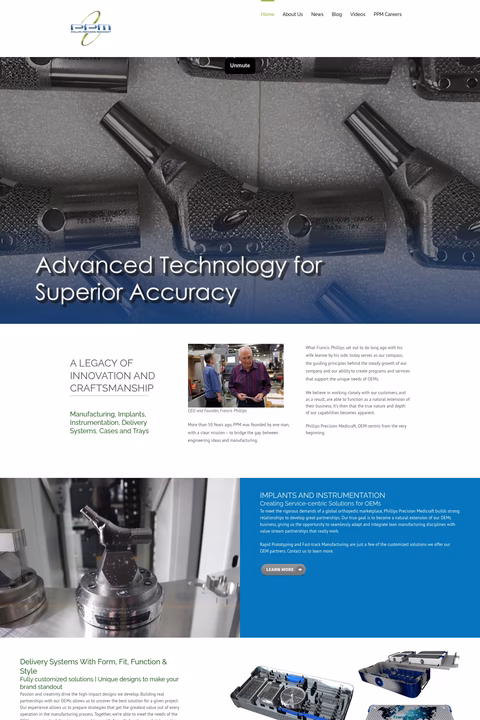 Phillips-Precision-Medicraft Homepage 1440px