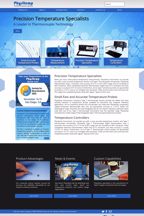 Physitemp-Instruments Homepage 1440px