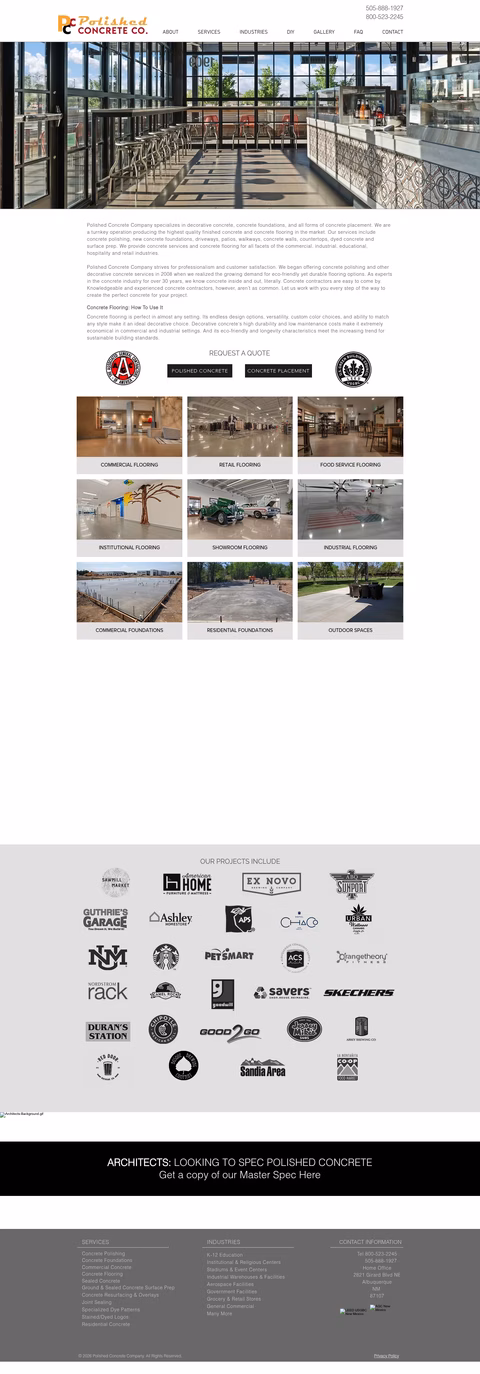 Polished-Concrete-Company Homepage 1440px