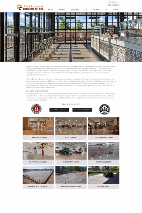 Polished-Concrete-Company Homepage 1440px