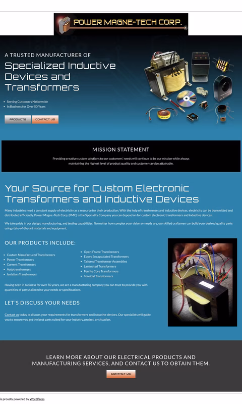 Power-Magne-Tech Homepage 1440px