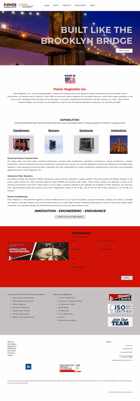 Power-Magnetics Homepage 1440px