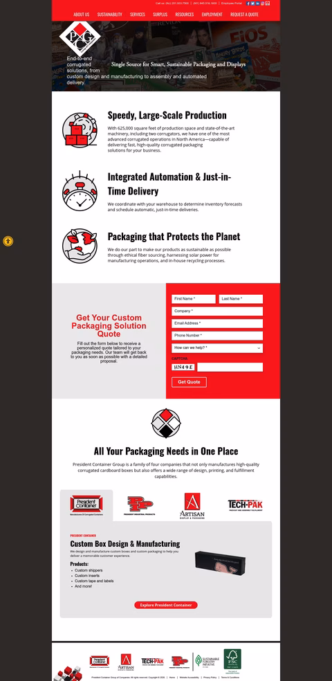 President-Container-Group Homepage 1440px