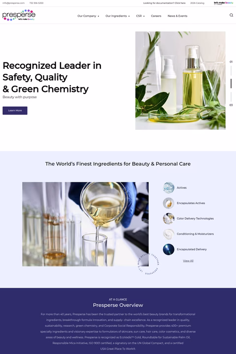 Presperse Homepage 1440px