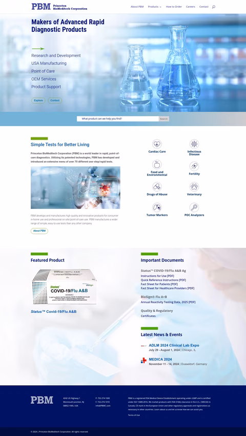 Princeton-Biomeditech Homepage 1440px