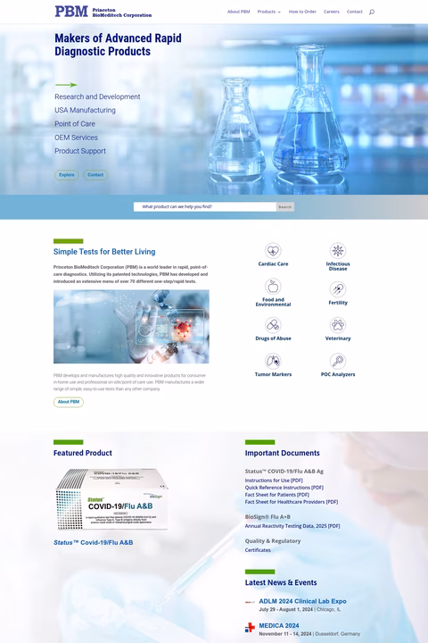 Princeton-Biomeditech Homepage 1440px