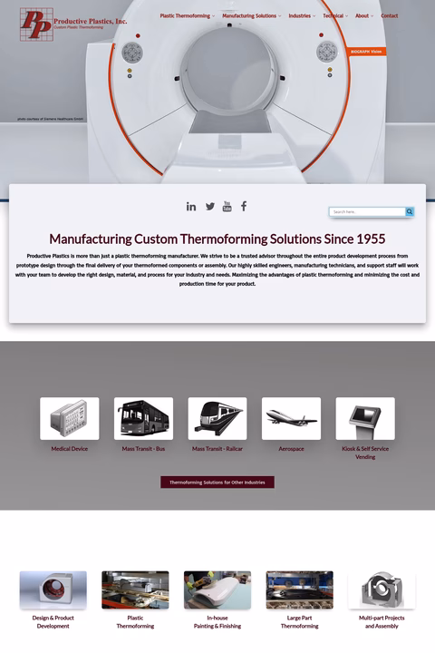 Productive-Plastics Homepage 1440px