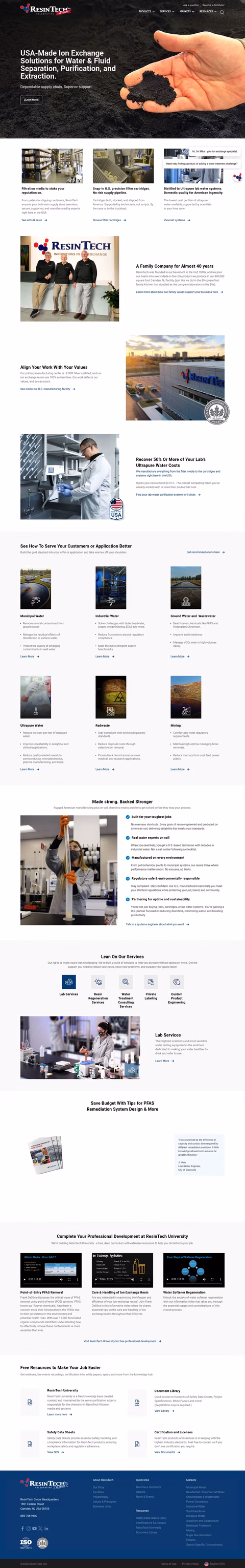Resintech Homepage 1440px