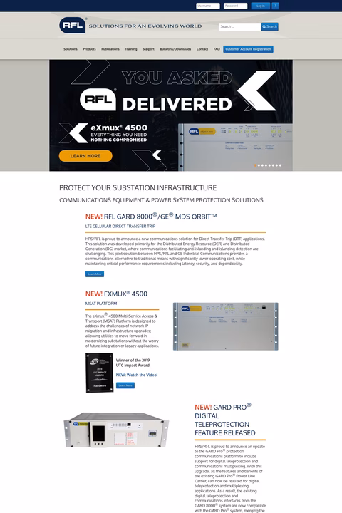 Rfl-Electronics Homepage 1440px