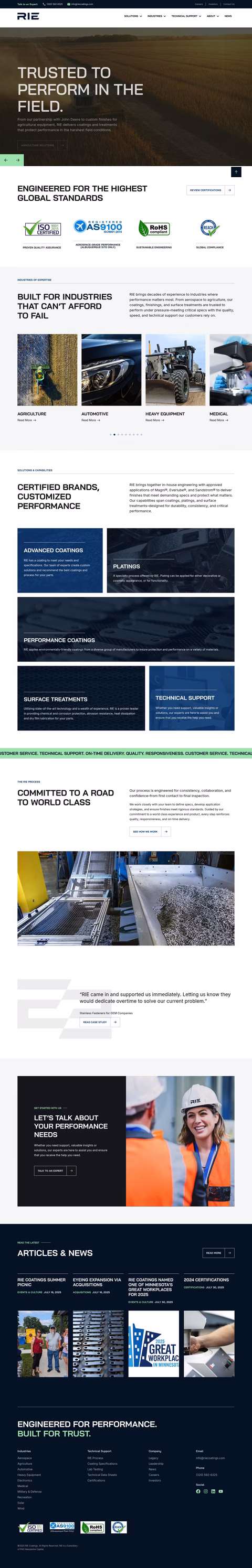 Rie-Coatings Homepage 1440px