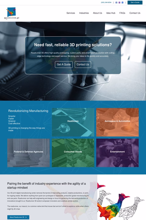 Roadrunner-3D Homepage 1440px