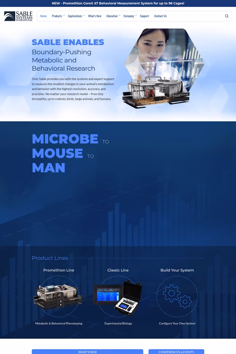 Sable-Systems-International Homepage 1440px