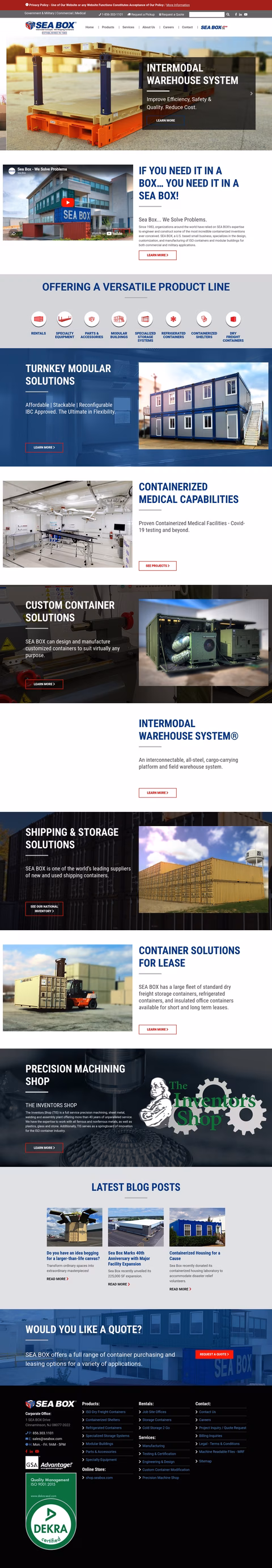 Sea-Box Homepage 1440px