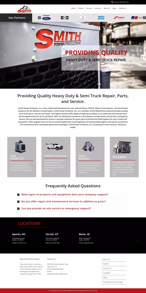 Smith-Power-Products Homepage 1440px