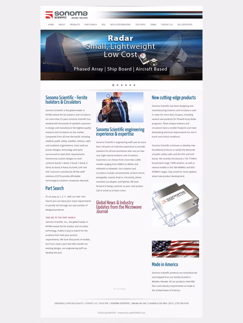 Sonoma-Scientific Homepage 1440px