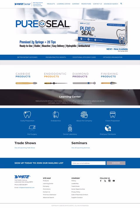 Ss-White-Dental Homepage 1440px