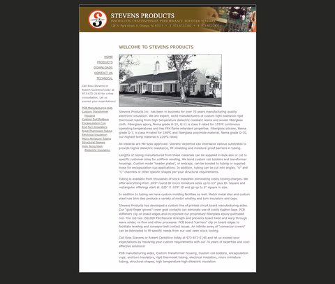 Stevens-Products Homepage 1440px