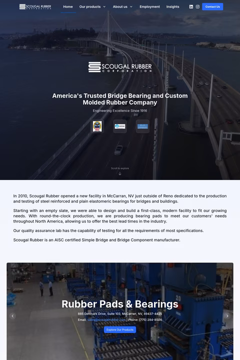 Scougal-Rubber-Corporation Homepage 1440px