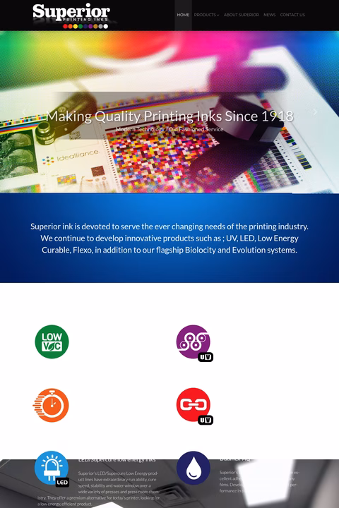Superior-Printing-Inks Homepage 1440px