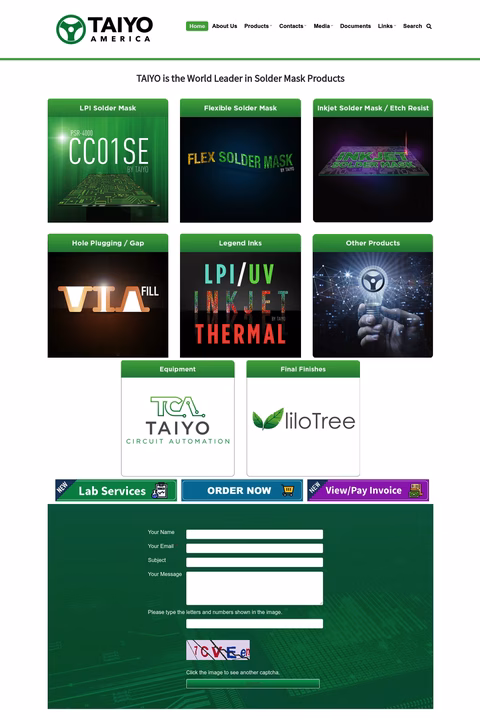 Taiyo-America Homepage 1440px