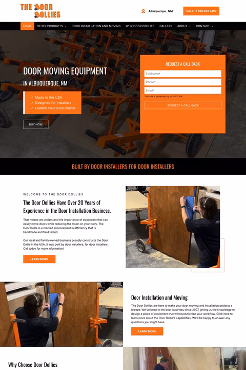 The-Door-Dollies Homepage 1440px