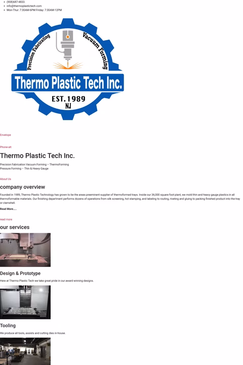 Thermo-Plastic-Tech Homepage 1440px