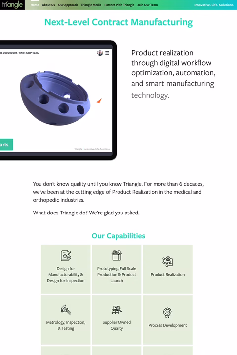 Triangle-Manufacturing Homepage 1440px