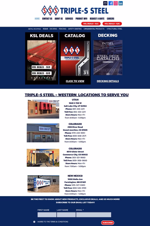 Triple-S-Steel Homepage 1440px