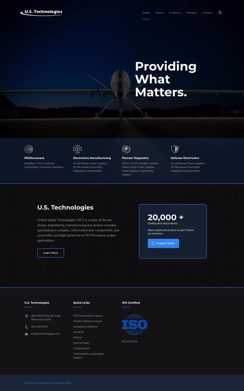 U-S-Technologies Homepage 1440px