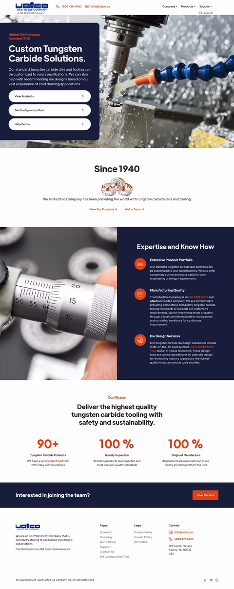 United-Die-Company Homepage 1440px