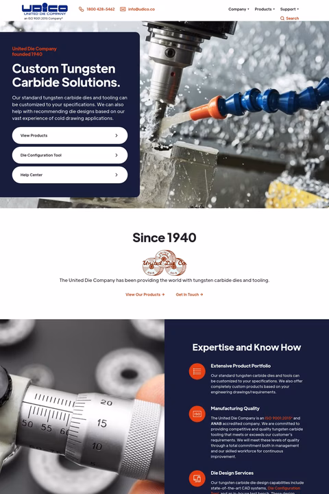 United-Die-Company Homepage 1440px