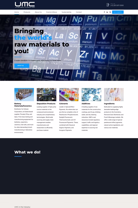 United-Mineral-Chemical Homepage 1440px
