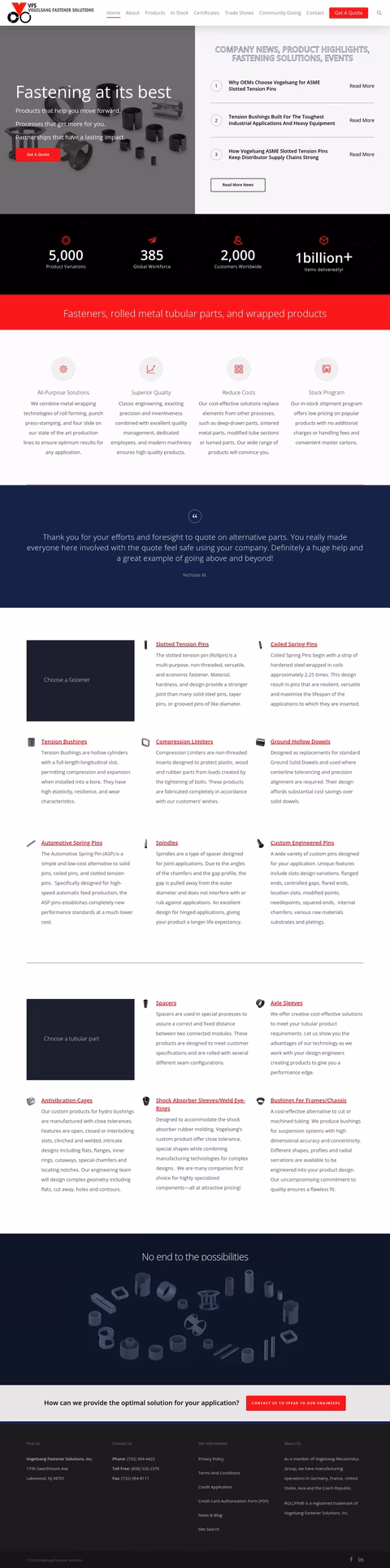 Vogelsang-Fastener-Solutions Homepage 1440px
