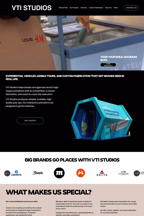 Vti-Studios Homepage 1440px