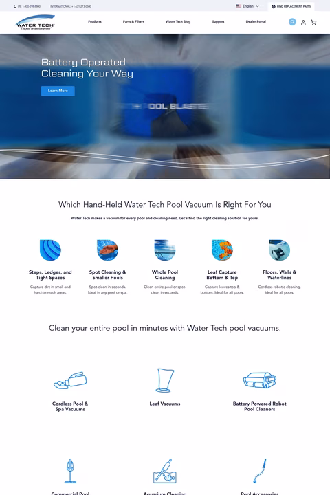 Water-Tech Homepage 1440px