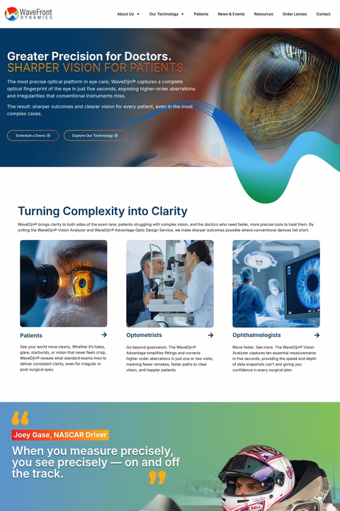 Wavefront-Dynamics Homepage 1440px
