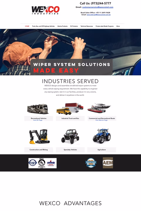 Wexco-Industries Homepage 1440px