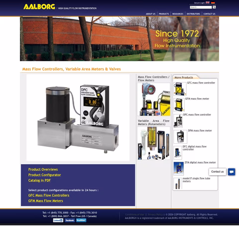 Aalborg-Instruments Homepage 1440px
