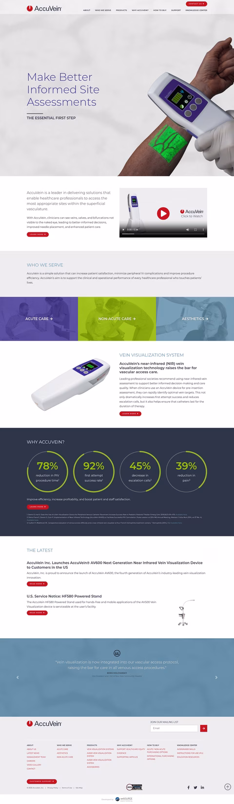 Accuvein Homepage 1440px