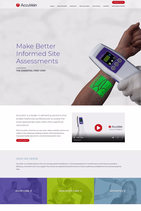 Accuvein Homepage 1440px