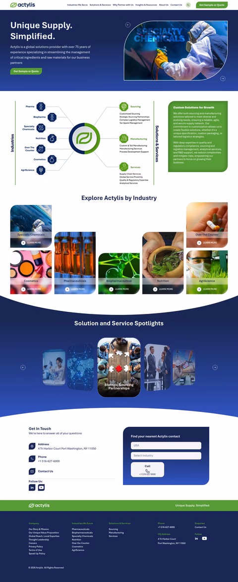 Actylis Homepage 1440px