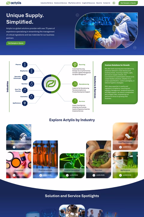 Actylis Homepage 1440px