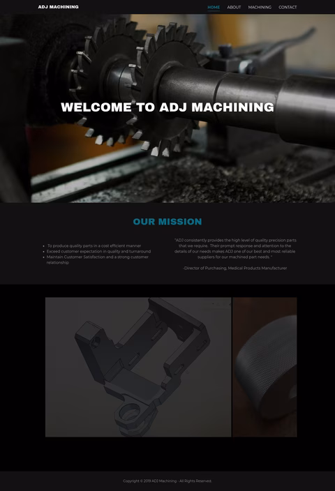 Adj-Machining Homepage 1440px