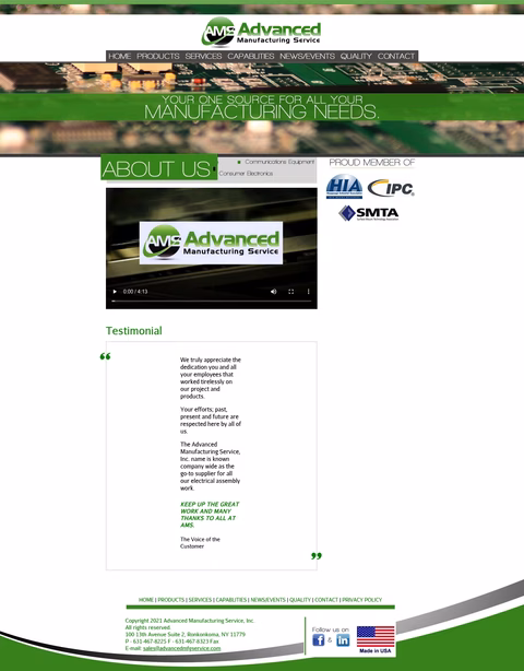 Advanced-Manufacturing-Service Homepage 1440px