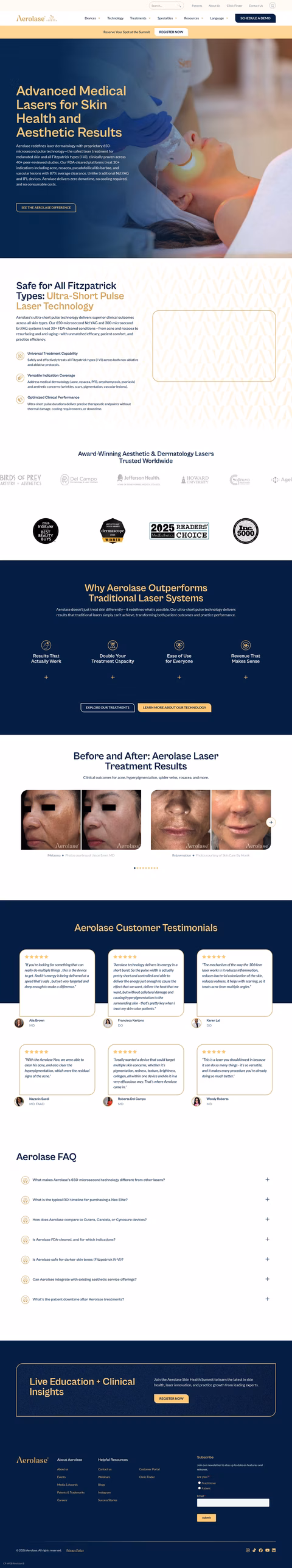 Aerolase Homepage 1440px